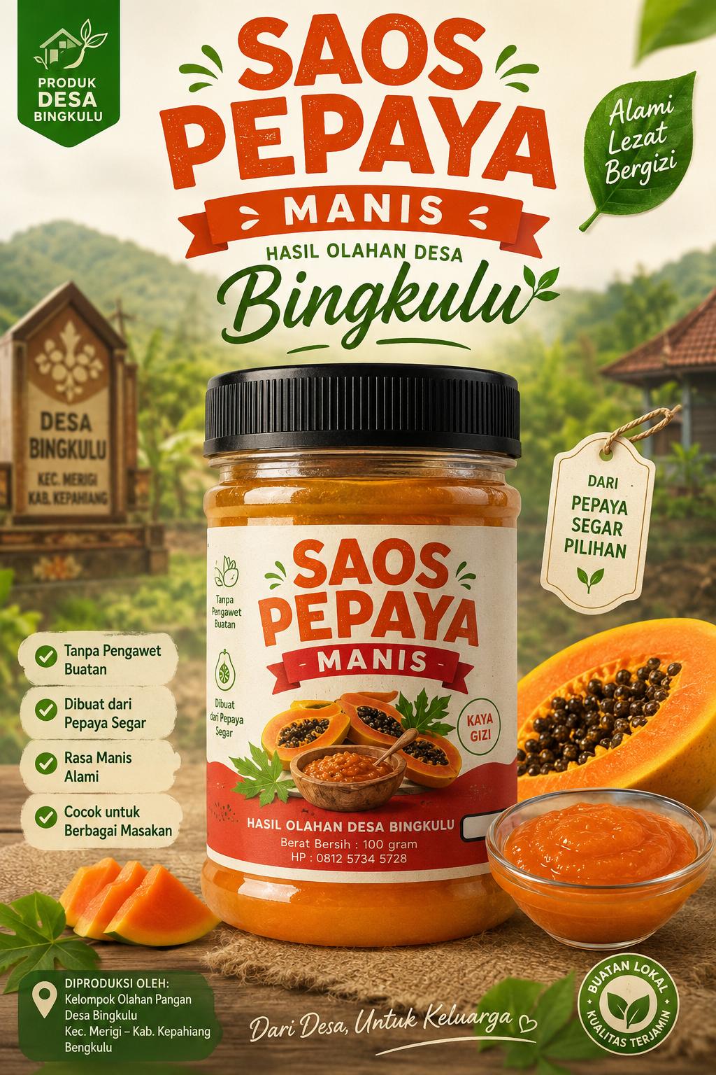 Saos rasa manis pepaya
